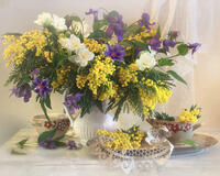 Без бренда «Натюрморт из мимоз и колокольчиков» во Владимире 