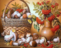 Без бренда «Коробка 20 шт: Корзина с грибами и рябиной» во Владимире 
