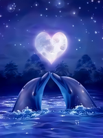 Без бренда «Дельфины под луной вида сердца (20шт)» во Владимире 