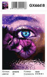 Картина по номерам 40x50 Женский глаз, цветы и вода