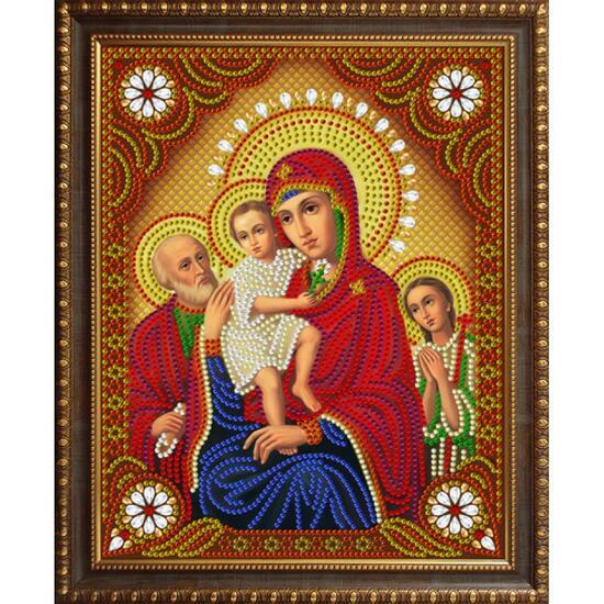 Алмазная мозаика частичная 27x33 Икона Богородица "Трёх радостей"