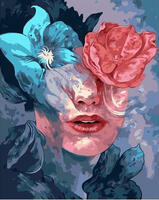 Картина по номерам «Девушка с цветочными глазами»