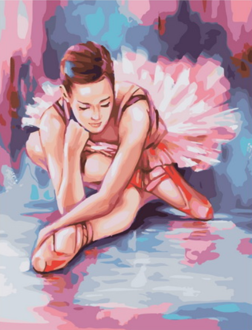 Картина по номерам 40x50 Поза балерины
