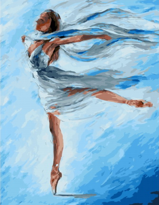 Картина по номерам 40x50 Легкий танец балерины