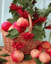 Без бренда «Плетёная корзина с калиной и яблоками» во Владимире 