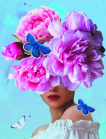 Без бренда «Девушка с большими цветами на голове» во Владимире  в интернет-магазине  Без бренда «Девушка с большими цветами на голове» во Владимире