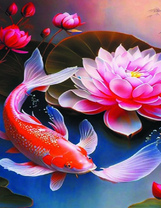 Красная рыба и лотос