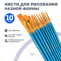 Без бренда «Коробка 250 шт.: Кисти для рисования набор (10 шт)» во Владимире в интернет-магазине Без бренда «Коробка 250 шт.: Кисти для рисования набор (10 шт)» во Владимире