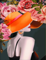 Без бренда «Дама в яркой шляпе и розы» во Владимире  в интернет-магазине  Без бренда «Дама в яркой шляпе и розы» во Владимире