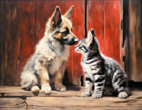 Без бренда «Знакомство котенка и щенка» во Владимире 