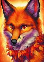 Без бренда «Хитрая лиса с осенним венком» во Владимире  в интернет-магазине  Без бренда «Хитрая лиса с осенним венком» во Владимире