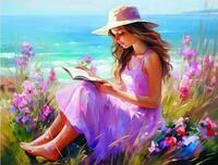 Без бренда «Девочка читает на берегу» во Владимире  в интернет-магазине  Без бренда «Девочка читает на берегу» во Владимире